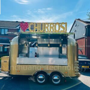 Stainless Steel Mobile Food Trailer Truck Customizable Design Easy Clean Single Axle 1 Year Warranty for Retro Style Rust