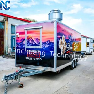 Street Mobile Food Cart Storage Cart Waffle Pancake Dessert Crepe Mini Food Cart with Complete Kitchen Set