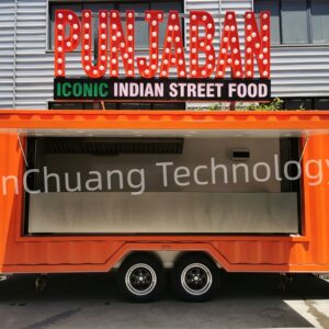 Custom European Style Mobile Food Trailer Expandable Kitchen Trailer for Ice Cream Fast Food and Street Restaurant Use