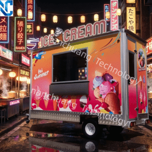 Custom Mobile Street Fast Vending Carts Pizza Food Truck Trailer Used Car Van Coffee Turkey Stainless Steel Rust Resistant 4