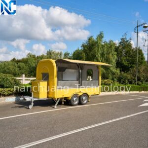Food Mobile Outdoor Hot Food Trailers Fully Equipped Mobile Bar Hotdog Prefab Stainless Steel Food Truck Trailer French